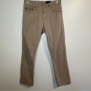 AG Jeans Everett Slim Straight Leg Twill Pants in Tan 31x32